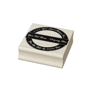 Personalised Name Address Colour Round Rubber Stam Rubber Stamp