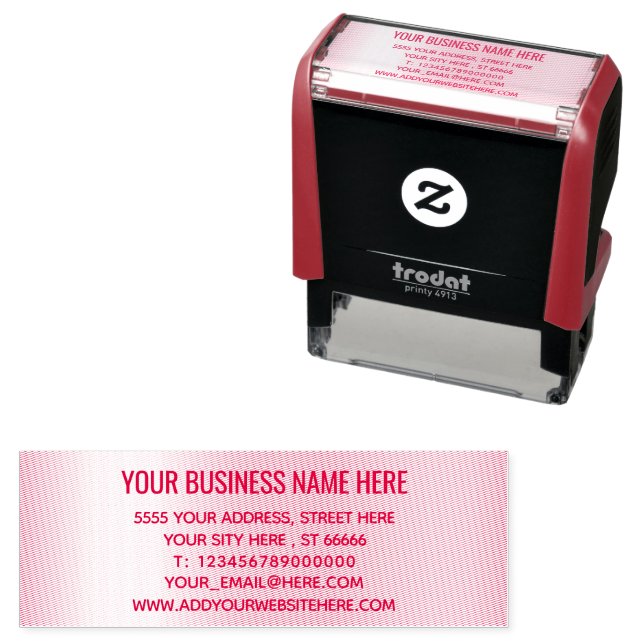 Personalised Name Address Info Self-inking Stamp (In Situ)