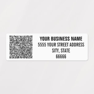 Personalised Name Address QR Code Labels Example