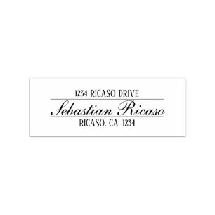 Personalised Name Address Rubber Stamp
