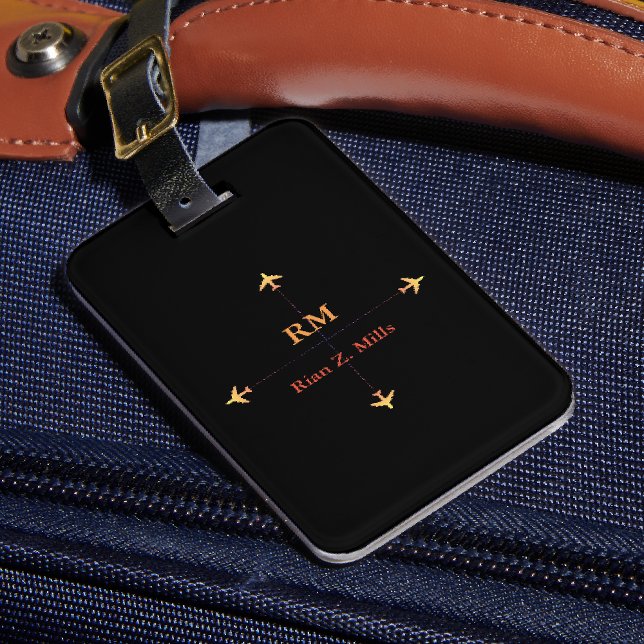 Personalised name aeroplanes aero style luggage tag (Creator Uploaded)
