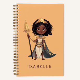 Personalised Name African Little Knight Warrior Notebook