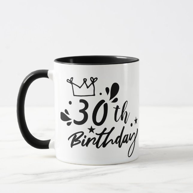 Personalised Name Age Birthday Mug - 11/15oz Gift (Left)