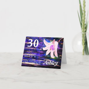 Personalised Name & Age Happy Birthday Card