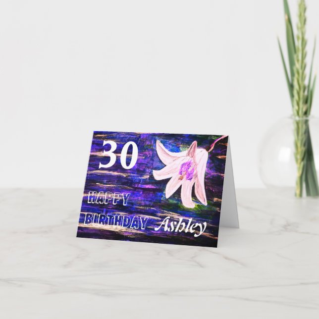 Personalised Name & Age Happy Birthday Card (Front)