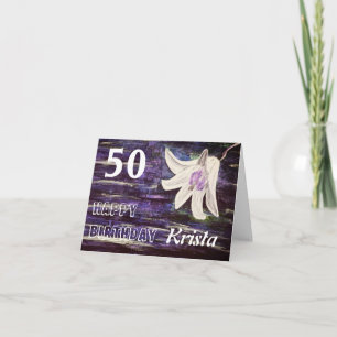 Personalised Name & Age Happy Birthday Card