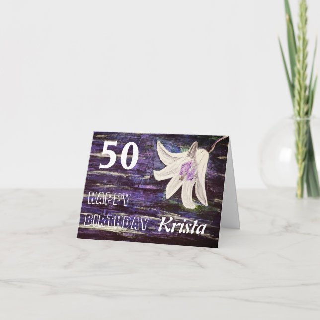 Personalised Name & Age Happy Birthday Card (Front)