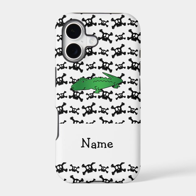 Personalised name alligator skulls pattern (Back)