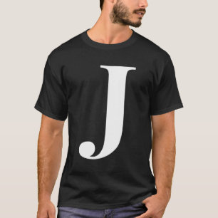 Personalised Name Alphabet Initial Letter J T-Shirt