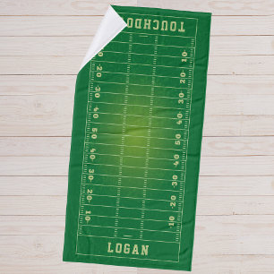 Personalised Name American Football Field Bath Towel