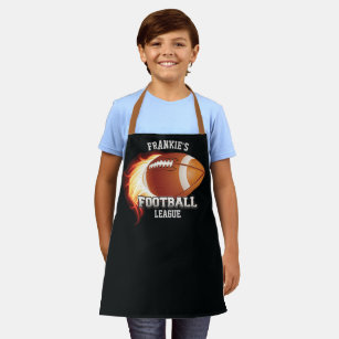 Personalised NAME American Football Flames Sports Apron