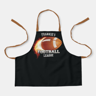 Personalised NAME American Football Flames Sports Apron