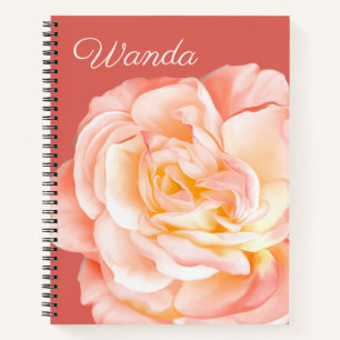 Personalised Name and a Rose Notebook