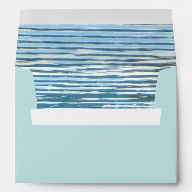 Personalised Name and Address Blue Abstract Envelope (Back (Bottom))