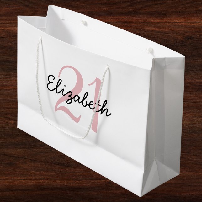 Personalised Name and Age Birthday Large Gift Bag (Creator Uploaded)