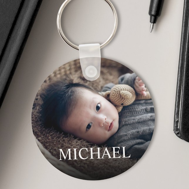 Personalised Name And Baby Photo Keepsake Key Ring (Creator Uploaded)