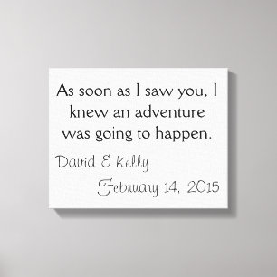 Personalised Name and Date Canvas Print