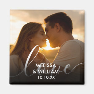 Personalised Name And Date Photo Magnet