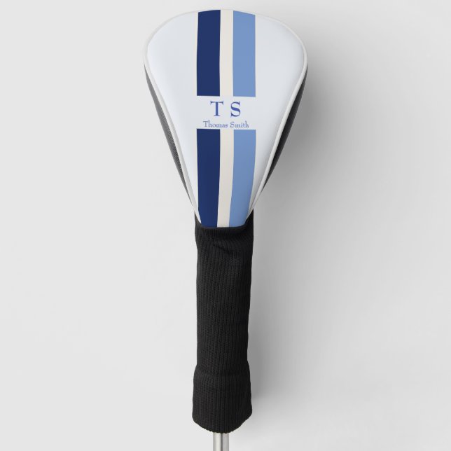 Personalised name and initial   golf head cover (Front)