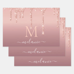 Personalised Name and Letter Wrapping Paper Sheets