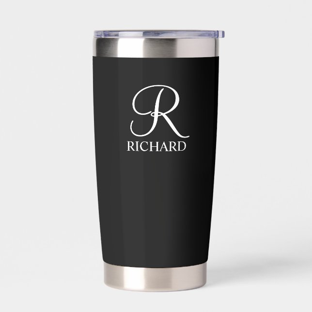 Personalised Name and Monogram Insulated Tumbler (Left)
