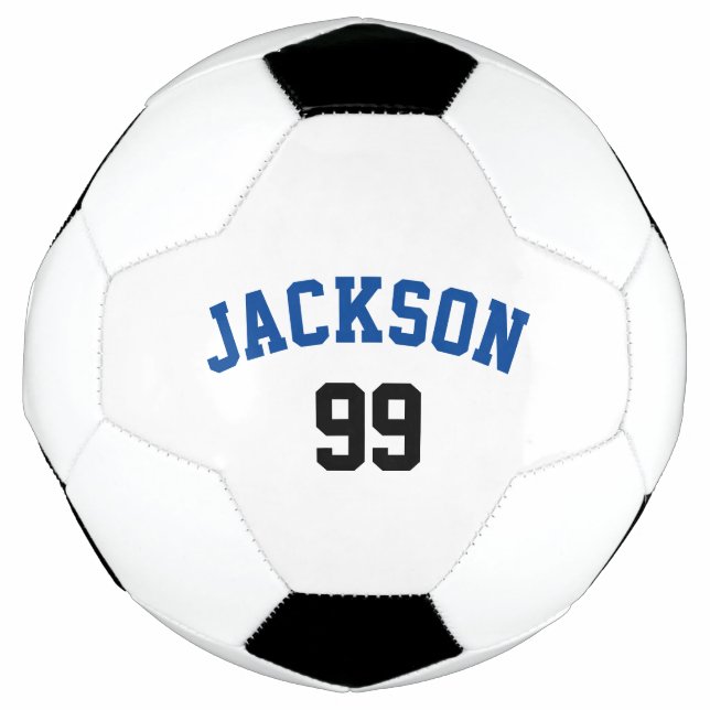 Personalised Name and Number Minimalistic Football (Front)