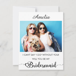 Personalised name and Photo Bridesmaid Proposal