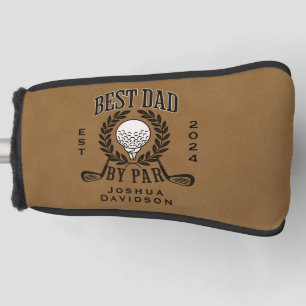 Personalised Name and Year Best Dad by Par Golf Head Cover