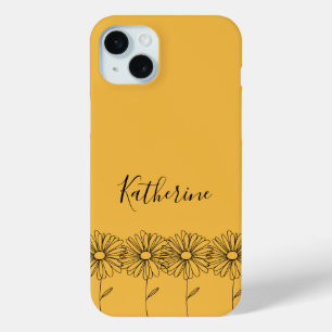 Personalised name April daisy Birth Flower iPhone 15 Mini Case