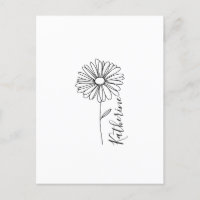 Personalised name April daisy Birth Flower