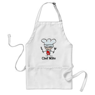 Personalised name apron with cute cartoon print