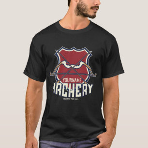Personalised NAME Archery Sports Recurve Bow Arrow T-Shirt