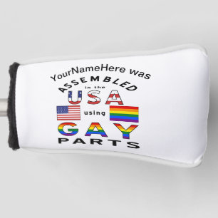 Personalised Name Assembled USA Gay Parts Golf Head Cover