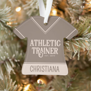 Personalised Name AT Athletic Trainer Graduation Ornament