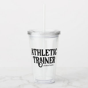 Personalised Name Athletic Trainer Acrylic Tumbler