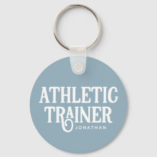 Personalised Name Athletic Trainer AT Key Ring