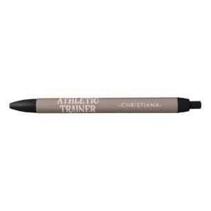 Personalised Name Athletic Trainer Black Ink Pen