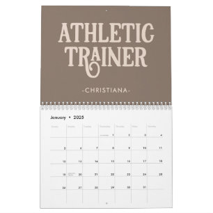 Personalised Name Athletic Trainer Calendar