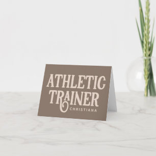 Personalised Name Athletic Trainer Card