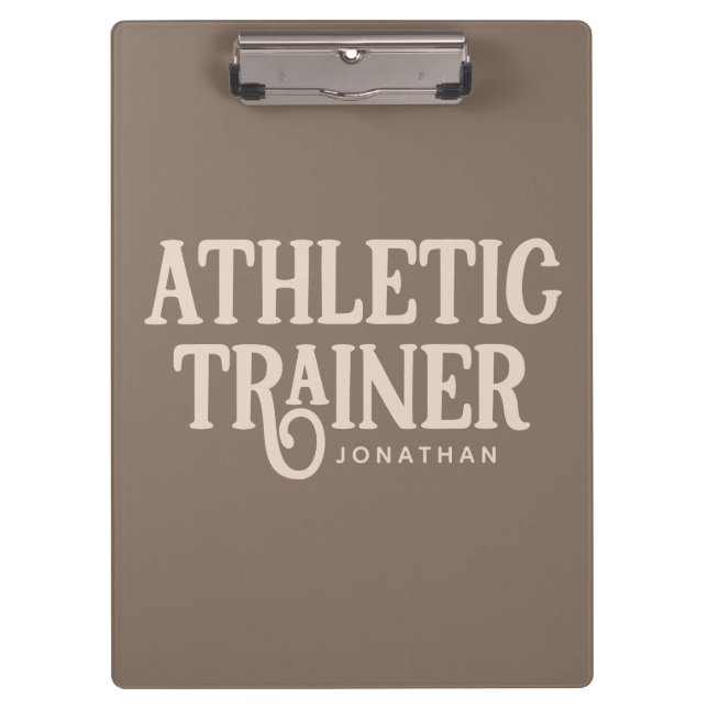 Personalised Name Athletic Trainer Clipboard (Front)