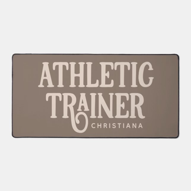 Personalised Name Athletic Trainer Desk Mat (Front)