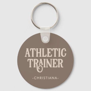Personalised Name Athletic Trainer Key Ring