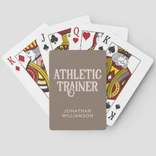 Personalised Name Athletic Trainer Playing Cards
