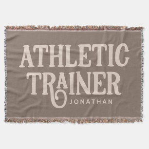 Personalised Name Athletic Trainer Throw Blanket
