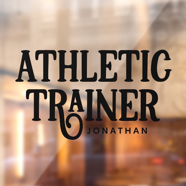 Personalised Name Athletic Trainer Window Cling (Sheet 2)