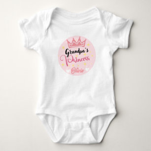 Personalised name Baby Bodysuit/grandpa's princess Bodysuit