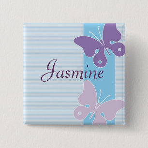 Personalised Name Badge - Butterflies