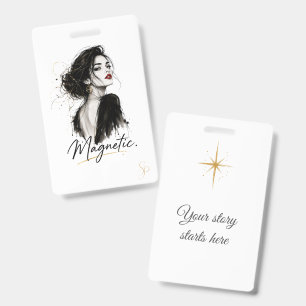 Personalised Name Badge Magnetic Vertical ID Badge