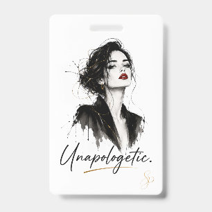 Personalised Name Badge Unapologetic. ID Badge