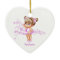 Personalised name ballerina girl heart ornament